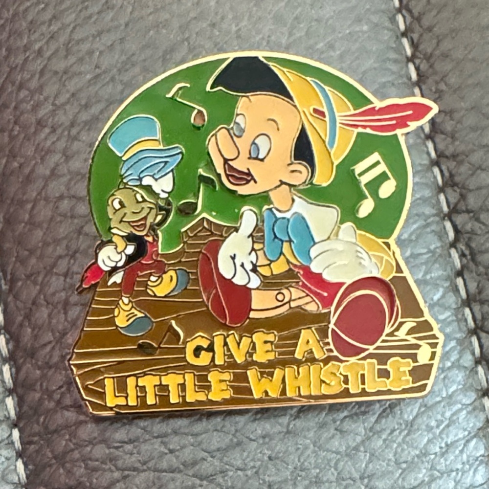 Disney Give a Little Whistle Pinocchio & Jiminy Cricket Trading Pin